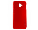 Funda Gel Tpu Mercury i-Jelly Metal para Samsung Galaxy J6+ Plus color Roja