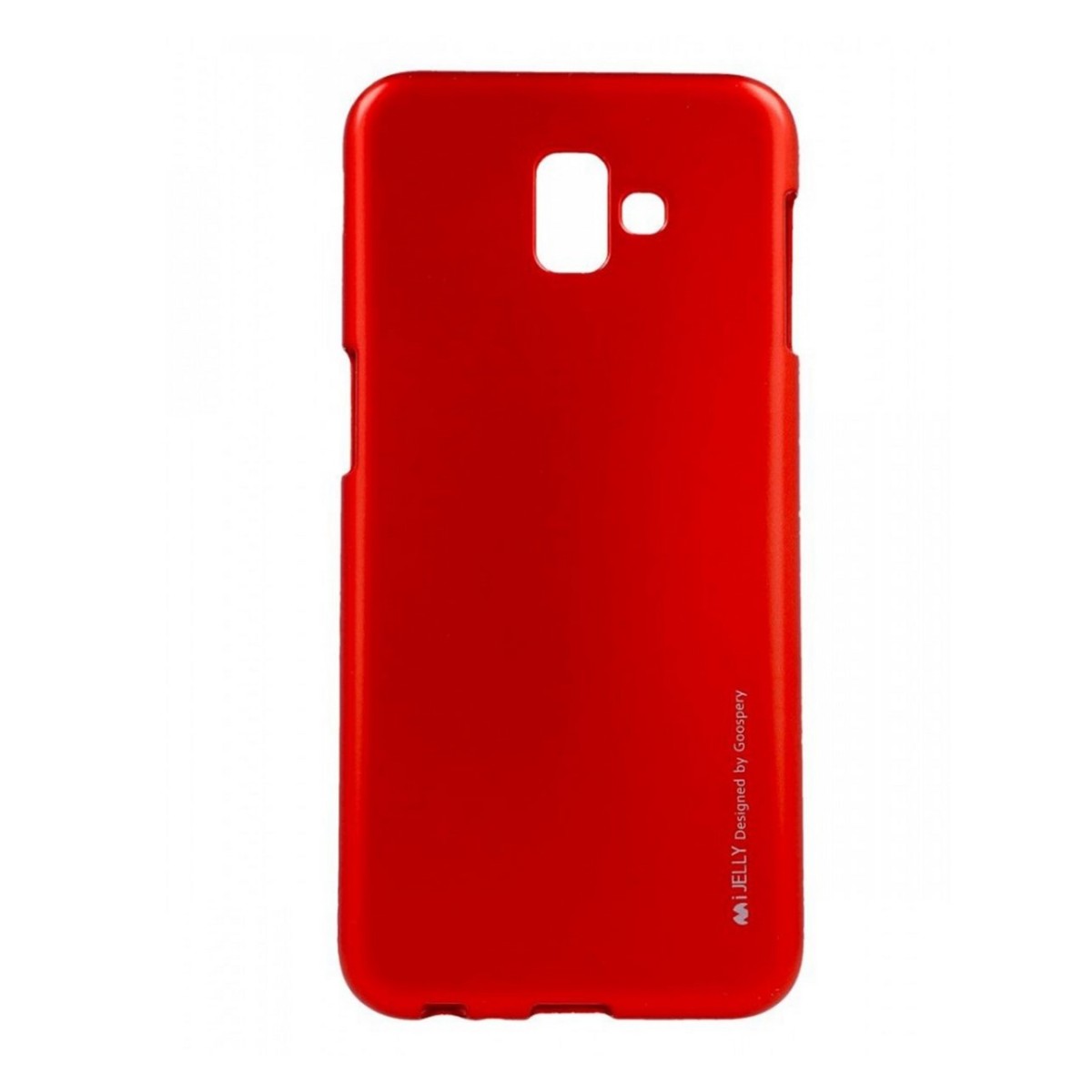 Funda Gel Tpu Mercury i-Jelly Metal para Samsung Galaxy J6+ Plus color Roja