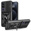 Funda Tough Armor con Anillo Giratorio Negra para Vivo V70 FE