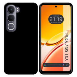 Funda Silicona Gel TPU Negra para Vivo Y31 5G / Y21d