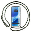 Funda Colgante Transparente para Vivo V70 5G con Cordon Verde / Dorado