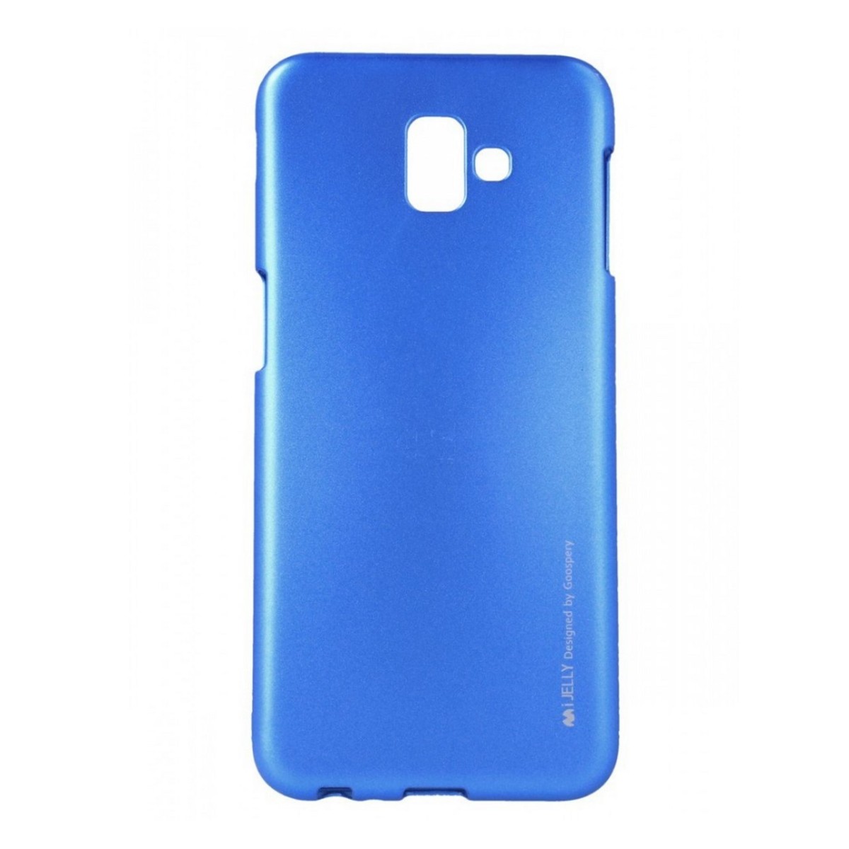Funda Gel Tpu Mercury i-Jelly Metal para Samsung Galaxy J6+ Plus color Azul