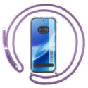 Funda Colgante Transparente para Vivo V70 5G con Cordon Morado