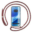 Funda Colgante Transparente para Vivo V70 5G con Cordon Rosa / Dorado