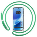 Funda Colgante Transparente para Vivo V70 5G con Cordon Verde Agua