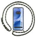 Funda Colgante Transparente para Vivo V70 FE con Cordon Verde / Dorado