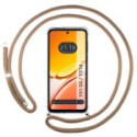 Funda Colgante Transparente para Vivo Y31 5G / Y21d con Cordon Camel
