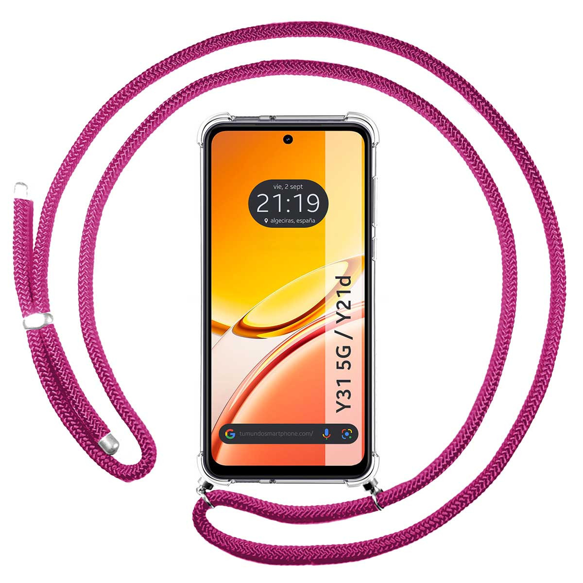 Funda Colgante Transparente para Vivo Y31 5G /...