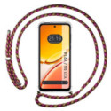 Funda Colgante Transparente para Vivo Y31 5G / Y21d con Cordon Rosa / Dorado