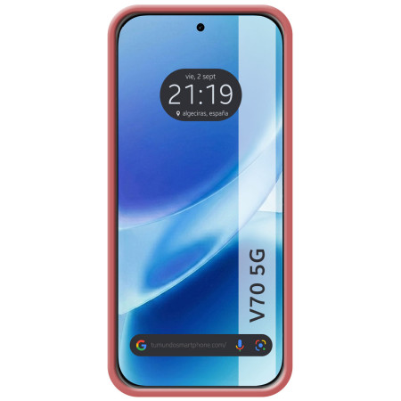 Funda Silicona Líquida Ultra Suave para Vivo V70 5G color Rosa