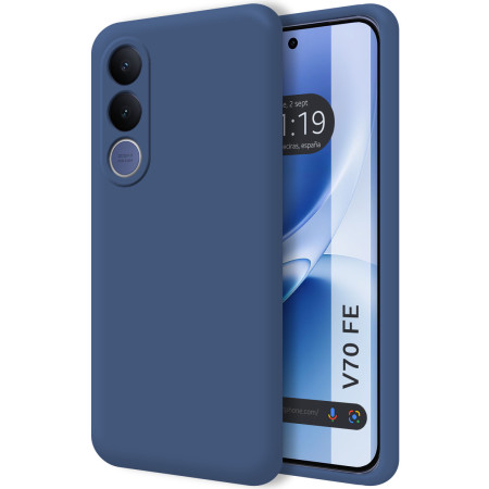 Funda Silicona Líquida Ultra Suave para Vivo V70 FE color Azul