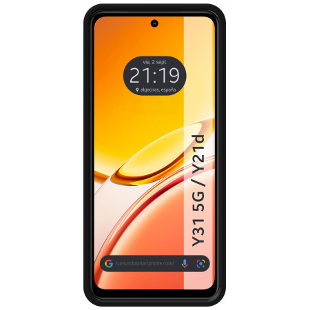 Funda Silicona Líquida Ultra Suave para Vivo Y31 5G / Y21d color Negra