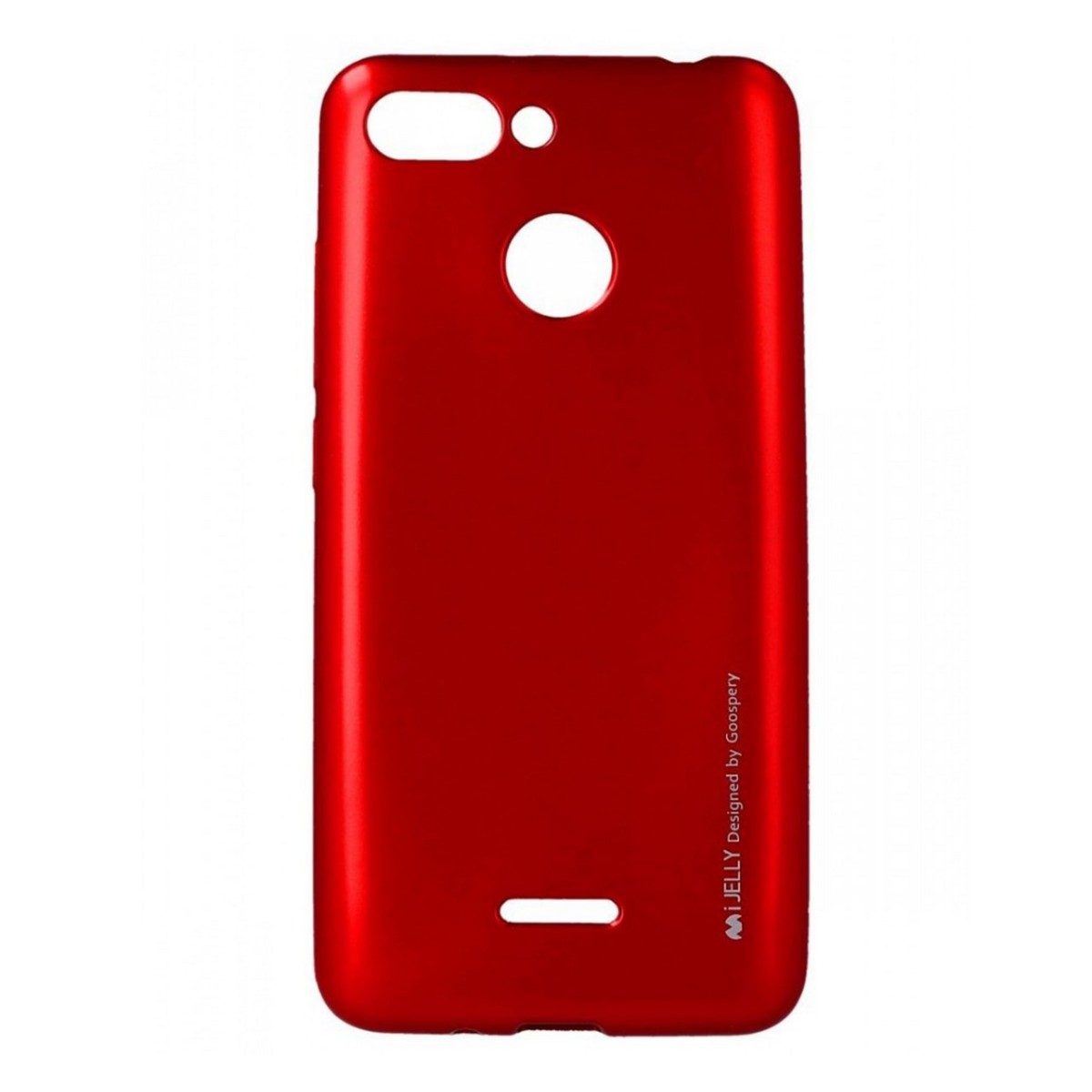 Funda Gel Tpu Mercury i-Jelly Metal para Xiaomi Redmi 6 color Roja