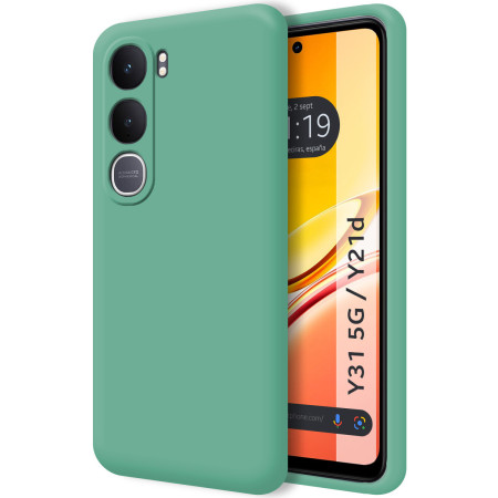 Funda Silicona Líquida Ultra Suave para Vivo Y31 5G / Y21d color Verde