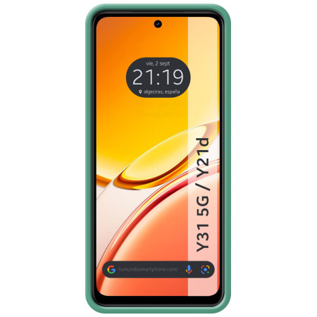Funda Silicona Líquida Ultra Suave para Vivo Y31 5G / Y21d color Verde