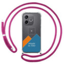 Personaliza tu Funda Colgante Transparente para Huawei Honor 600 Lite 5G con Cordon Rosa Fucsia Dibujo Personalizada