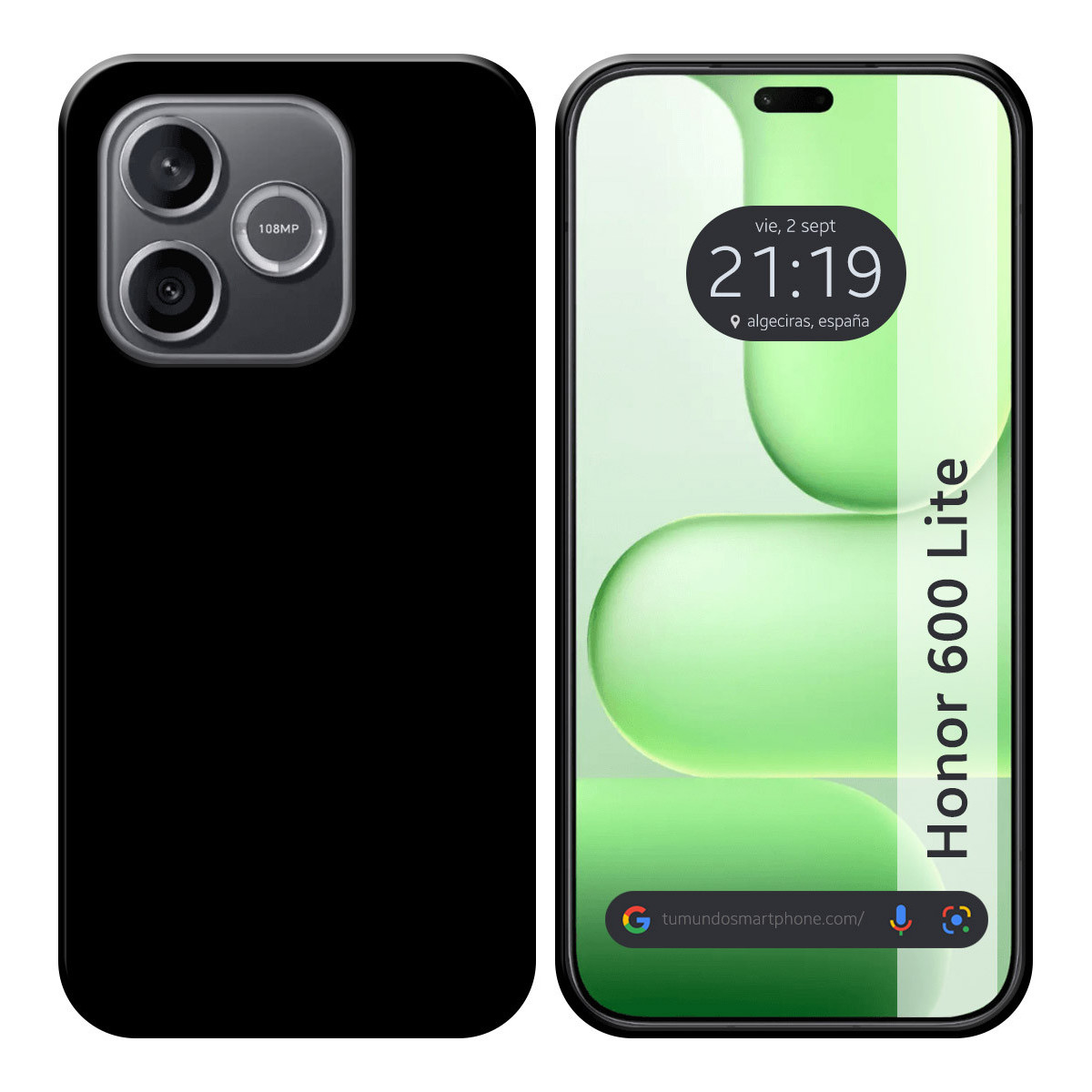 Funda Silicona Gel TPU Negra para Huawei Honor...
