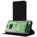 Funda Libro de Polipiel con tarjetero para Huawei Honor 600 Lite 5G color Negra