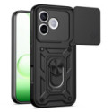 Funda Tough Armor con Anillo Giratorio Negra para Huawei Honor 600 Lite 5G