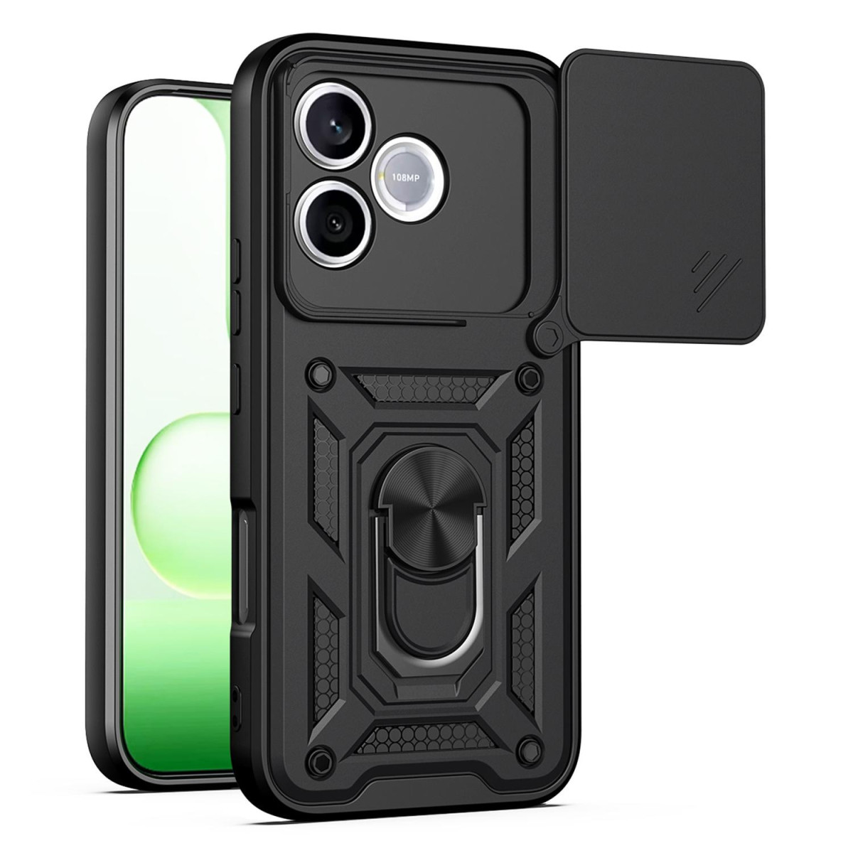 Funda Tough Armor con Anillo Giratorio Negra...