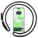 Funda Colgante Transparente para Huawei Honor 600 Lite 5G con Cordon Negro