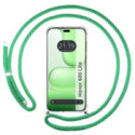 Funda Colgante Transparente para Huawei Honor 600 Lite 5G con Cordon Verde Agua
