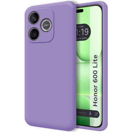 Funda Silicona Líquida Ultra Suave para Huawei Honor 600 Lite 5G color Morada