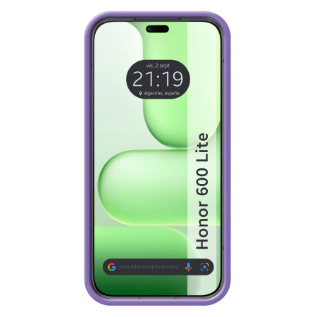 Funda Silicona Líquida Ultra Suave para Huawei Honor 600 Lite 5G color Morada