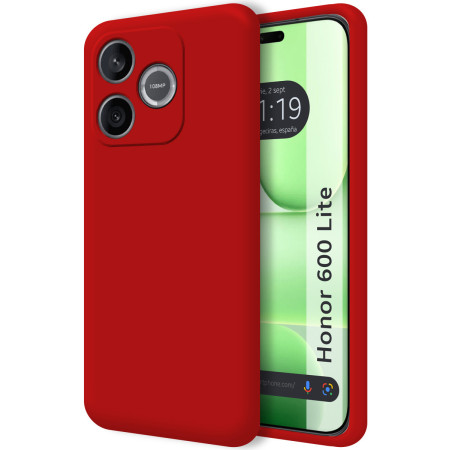 Funda Silicona Líquida Ultra Suave para Huawei Honor 600 Lite 5G color Roja