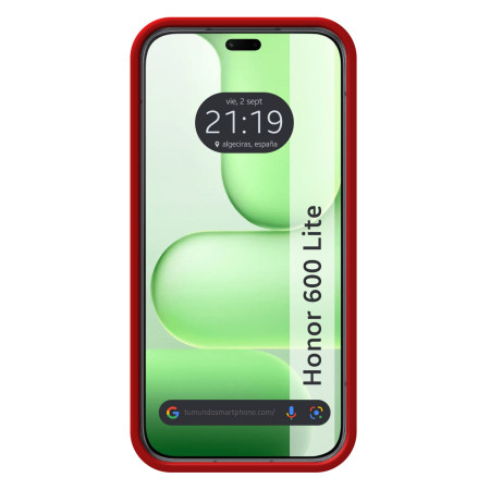 Funda Silicona Líquida Ultra Suave para Huawei Honor 600 Lite 5G color Roja