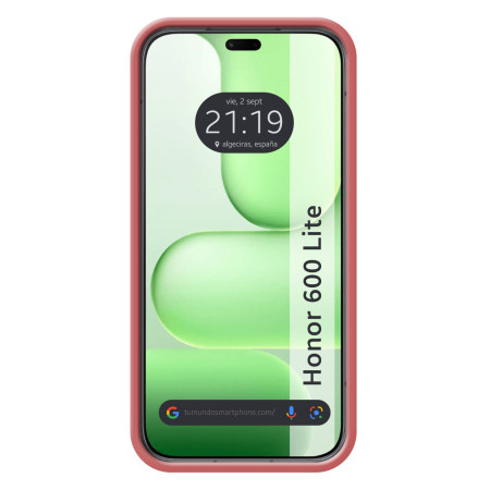 Funda Silicona Líquida Ultra Suave para Huawei Honor 600 Lite 5G color Rosa