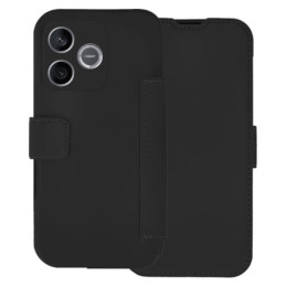Funda Silicona Suave con Tapa para Huawei Honor 600 Lite 5G color Negra