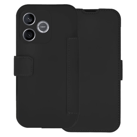 Funda Silicona Suave con Tapa para Huawei Honor 600 Lite 5G color Negra