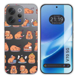 Funda Silicona Transparente para Vivo V70 5G diseño...
