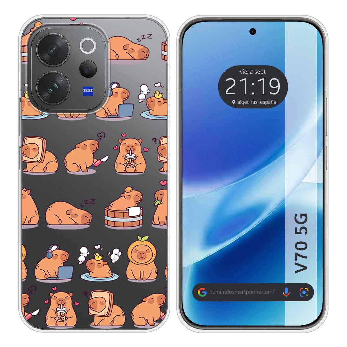 Funda Silicona Transparente para Vivo V70 5G...