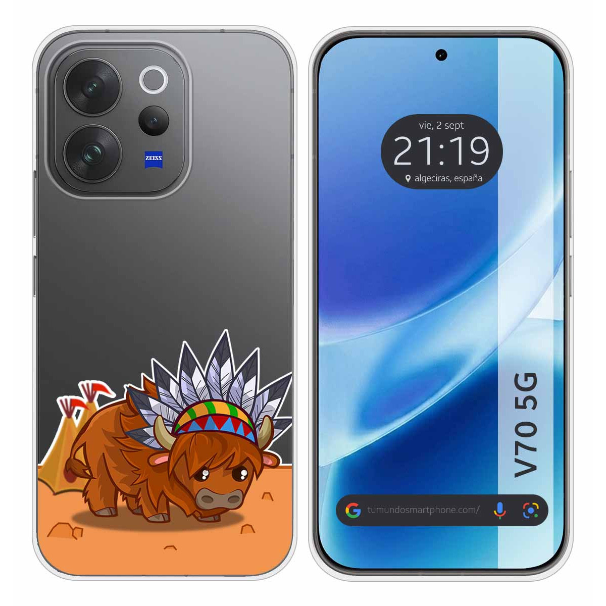 Funda Silicona Transparente para Vivo V70 5G...