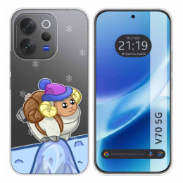 Funda Silicona Transparente para Vivo V70 5G diseño Cabra...