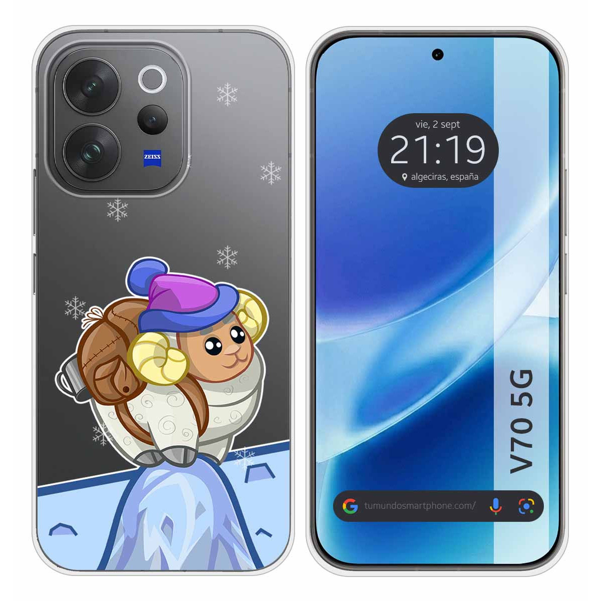 Funda Silicona Transparente para Vivo V70 5G...