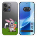 Funda Silicona Transparente para Vivo V70 5G diseño Conejo Dibujos