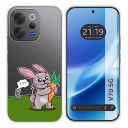 Funda Silicona Transparente para Vivo V70 5G diseño...