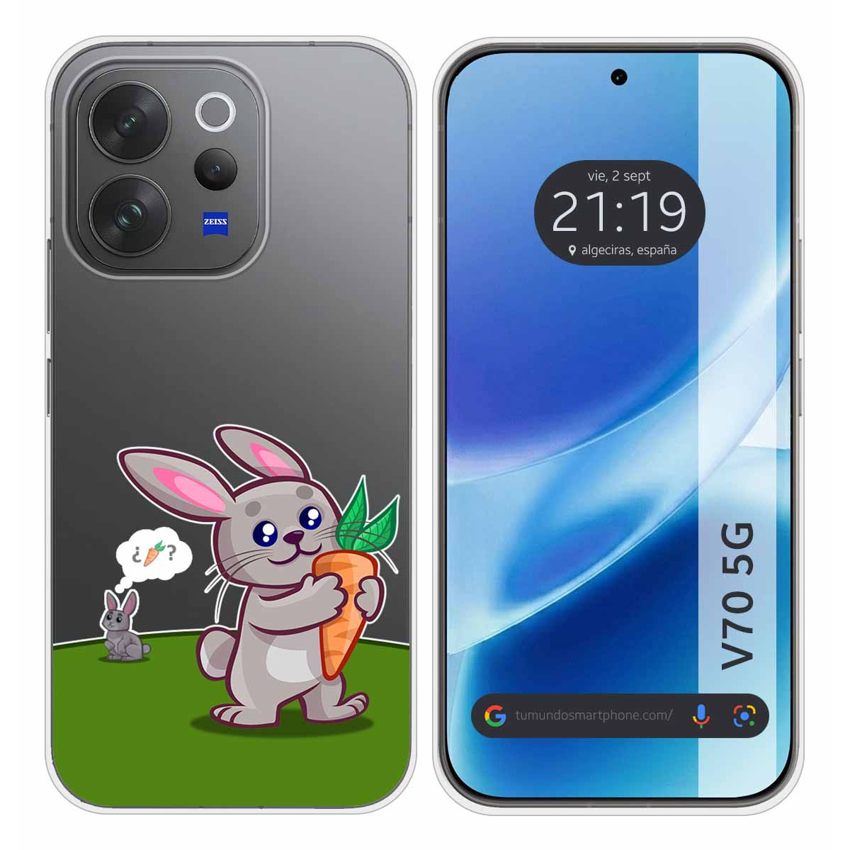 Funda Silicona Transparente para Vivo V70 5G...