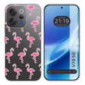 Funda Silicona Transparente para Vivo V70 5G diseño Flamenco Dibujos