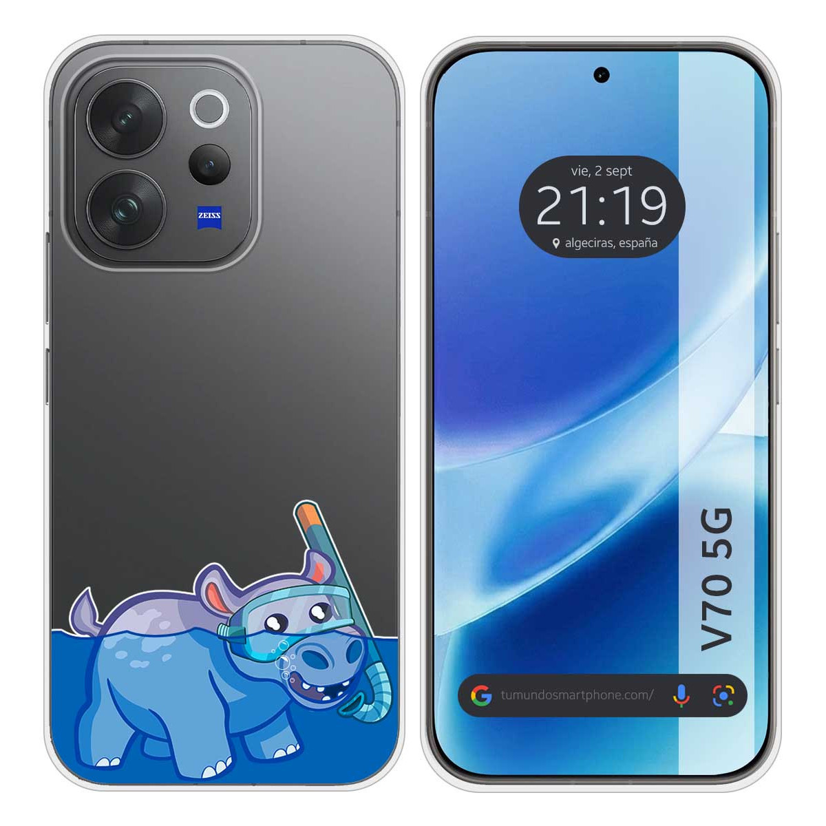 Funda Silicona Transparente para Vivo V70 5G...