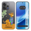 Funda Silicona Transparente para Vivo V70 5G diseño Jirafa Dibujos
