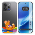 Funda Silicona Transparente para Vivo V70 5G diseño Leopardo Dibujos