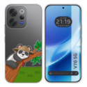 Funda Silicona Transparente para Vivo V70 5G diseño Panda Dibujos