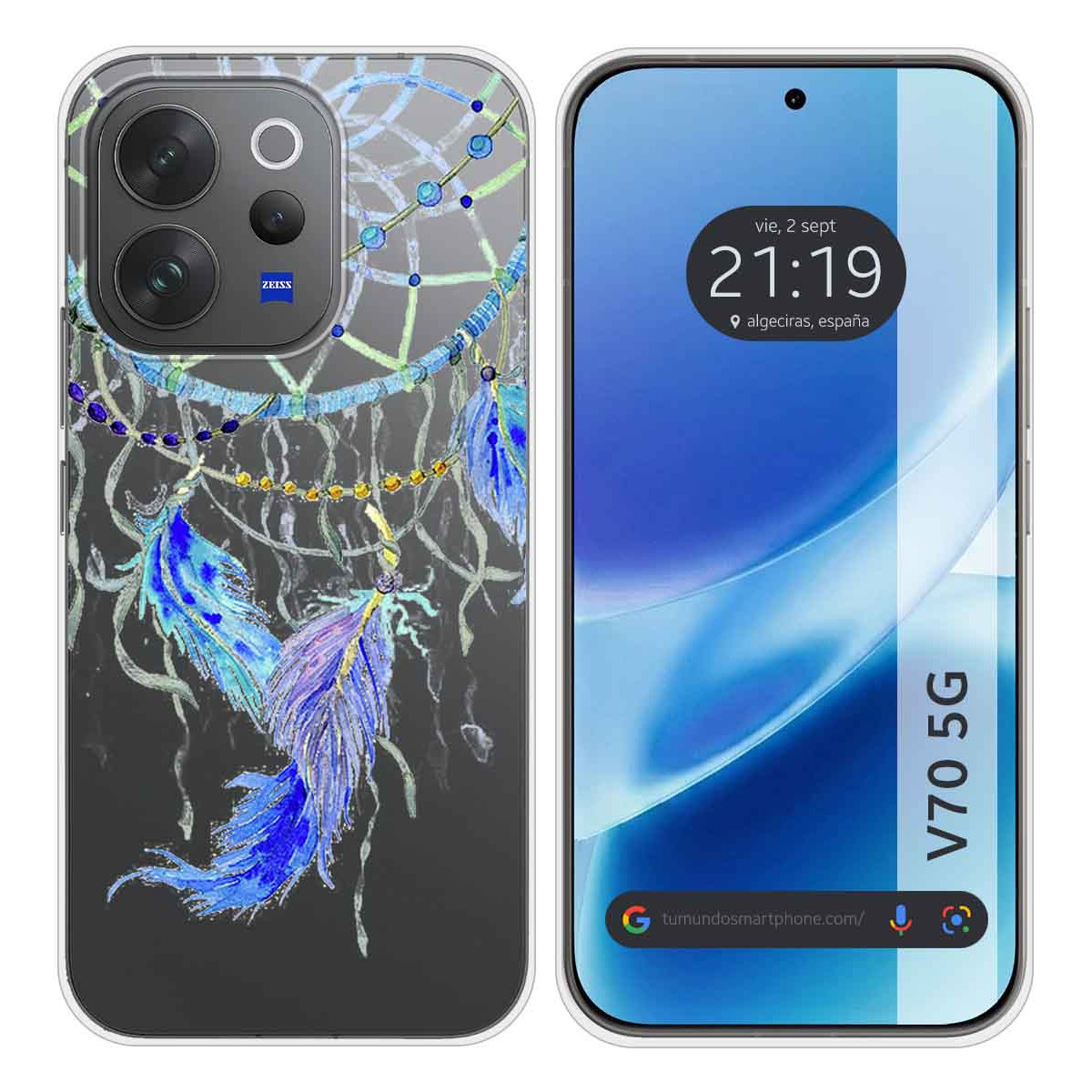 Funda Silicona Transparente para Vivo V70 5G...