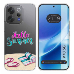 Funda Silicona Transparente para Vivo V70 5G diseño...