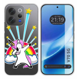 Funda Silicona Transparente para Vivo V70 5G diseño...