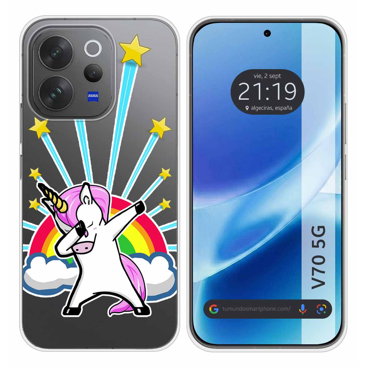 Funda Silicona Transparente para Vivo V70 5G...